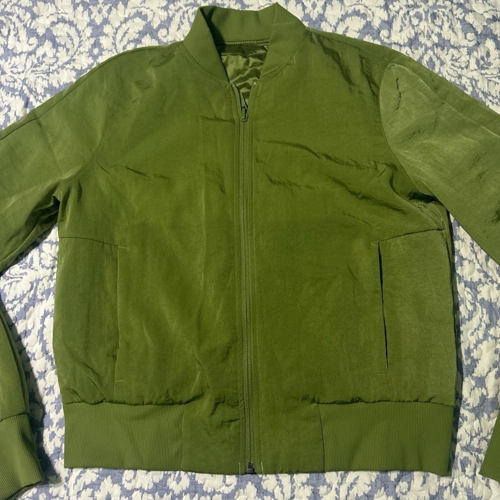 Green lululemon bomber jacket